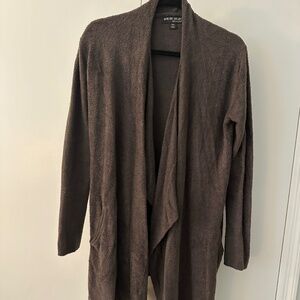 Barefoot Dreams Asymmetrical Fleece Cardigan Sweater